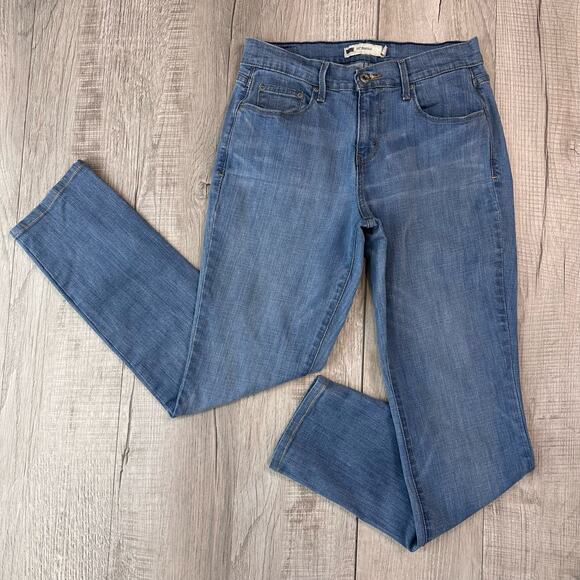 Levi's 515 Bootcut Light Wash Denim Jeans Womens Sz 6 Mid Rise Embroidery WPL423 - Picture 2 of 6